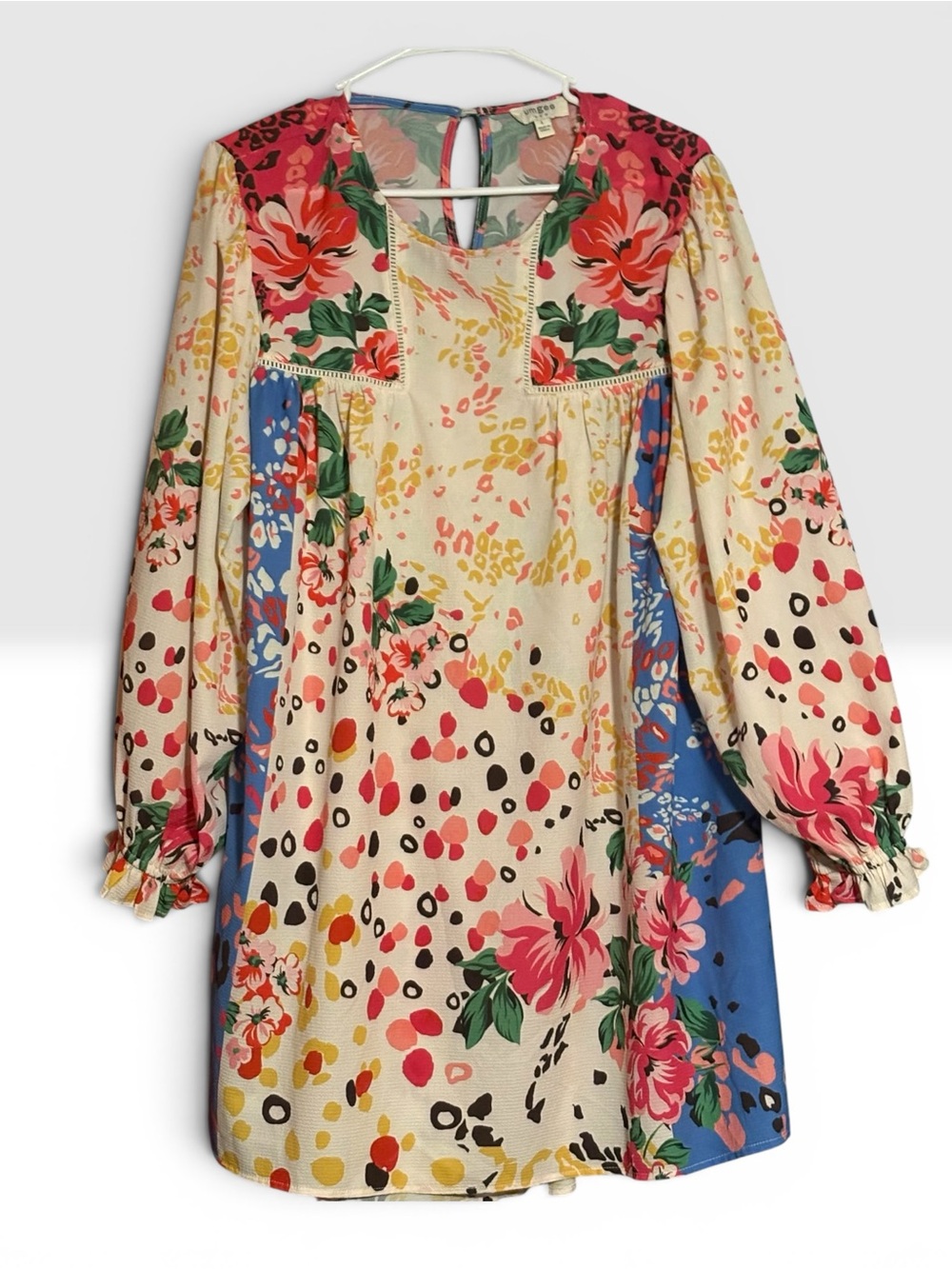 Umgee Multicolor Floral Patchwork Boho Dress